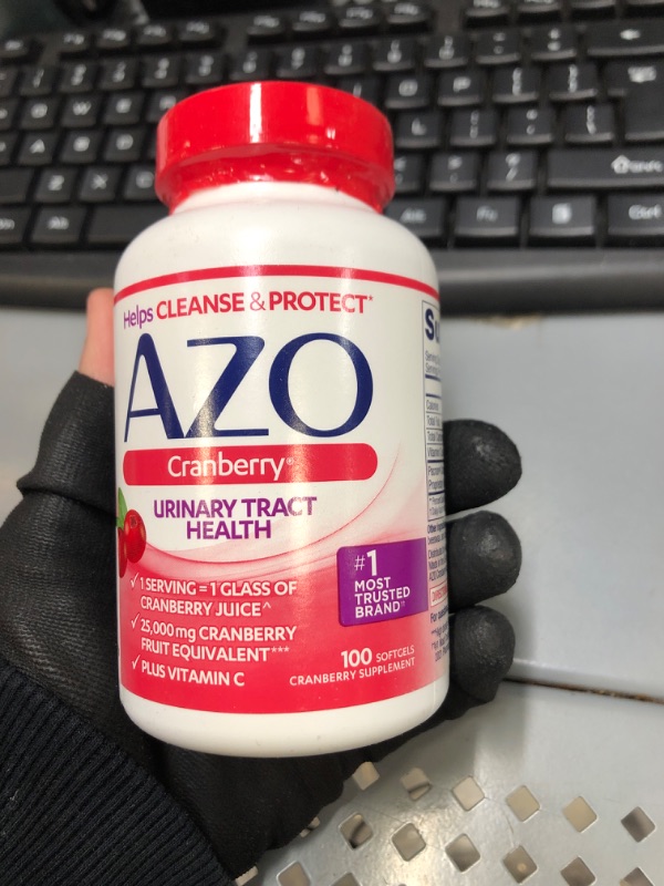 Photo 2 of AZO Cranberry Urinary Tract Health Supplement, 1 Serving = 1 Glass of Cranberry Juice, Sugar Free Cranberry Pills, Non-GMO 100 Softgels 100 Count