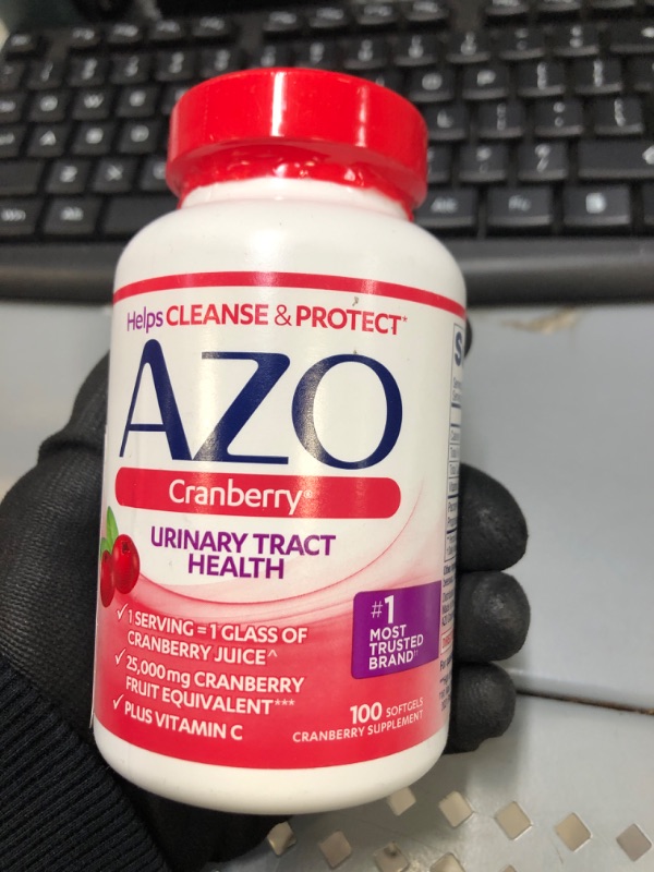 Photo 2 of AZO Cranberry Urinary Tract Health Supplement, 1 Serving = 1 Glass of Cranberry Juice, Sugar Free Cranberry Pills, Non-GMO 100 Softgels 100 Count