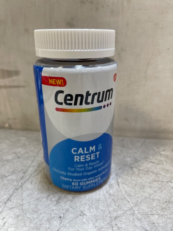 Photo 2 of Centrum Calm & Reset, Calm Gummies with KSM-66 Ashwagandha, Vitamin B12 and Vitamin B6 - 60 Adult Gummies Unflavored 60 Count
EXP 12/2022