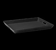 Photo 1 of  15" x 20" Rectangular Black Non-Skid Break-Resistant Healthcare Room Service Tray, Kitchen Decor