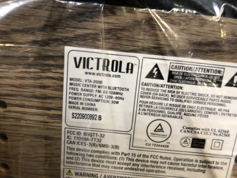 Photo 1 of Victrola Nostalgic 6-in-1 Bluetooth Record Player & Multimedia Center with Built-in Speakers - 3-Speed Turntable, CD & Cassette Player, AM/FM Radio | Wireless Music Streaming | Farmhouse Oatmeal Farmhouse Oatmeal Entertainment Center