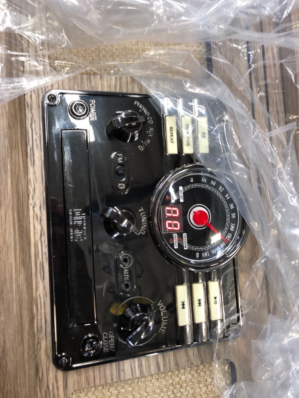 Photo 1 of Victrola Nostalgic 6-in-1 Bluetooth Record Player & Multimedia Center with Built-in Speakers - 3-Speed Turntable, CD & Cassette Player, AM/FM Radio | Wireless Music Streaming | Farmhouse Oatmeal Farmhouse Oatmeal Entertainment Center