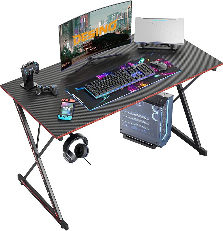 Photo 1 of 
DESINO Gaming Desk 40 Inch PC Computer Desk, Home Office Desk Table Gamer Workstation, Simple Game Table, Black
Size:40 inch
Color:Black