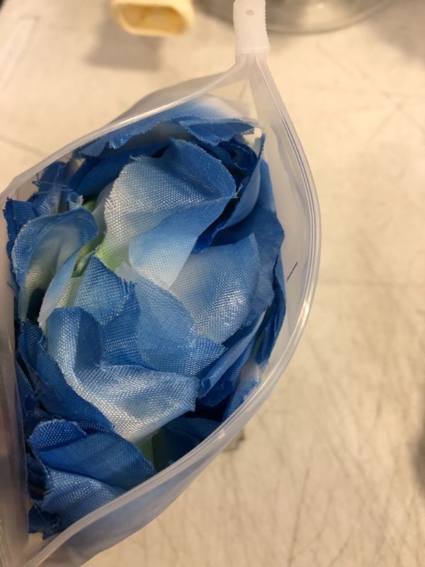 Photo 1 of Blue Hawaiian Leis with Green Leaves    (Blue)
