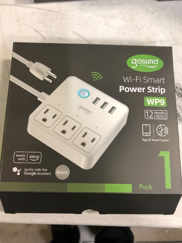 Photo 2 of  Smart Power Strip, 3 USB Ports and 3 Individually Controlled Smart Outlets, WiFi Surge Protector Works with Alexa Google Home, Home Office Cruise Ship Travel Multi-Plug Extender Flat Plug, 10A

