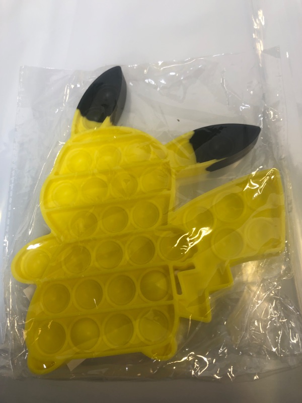 Photo 2 of  Fidget Toys, Stress Relief Pop Fidget Toy, Push Bubble Fidgets Sensory Toy for Kids Adults - Black Yellow 7.09" X 6.5" X 0.59"