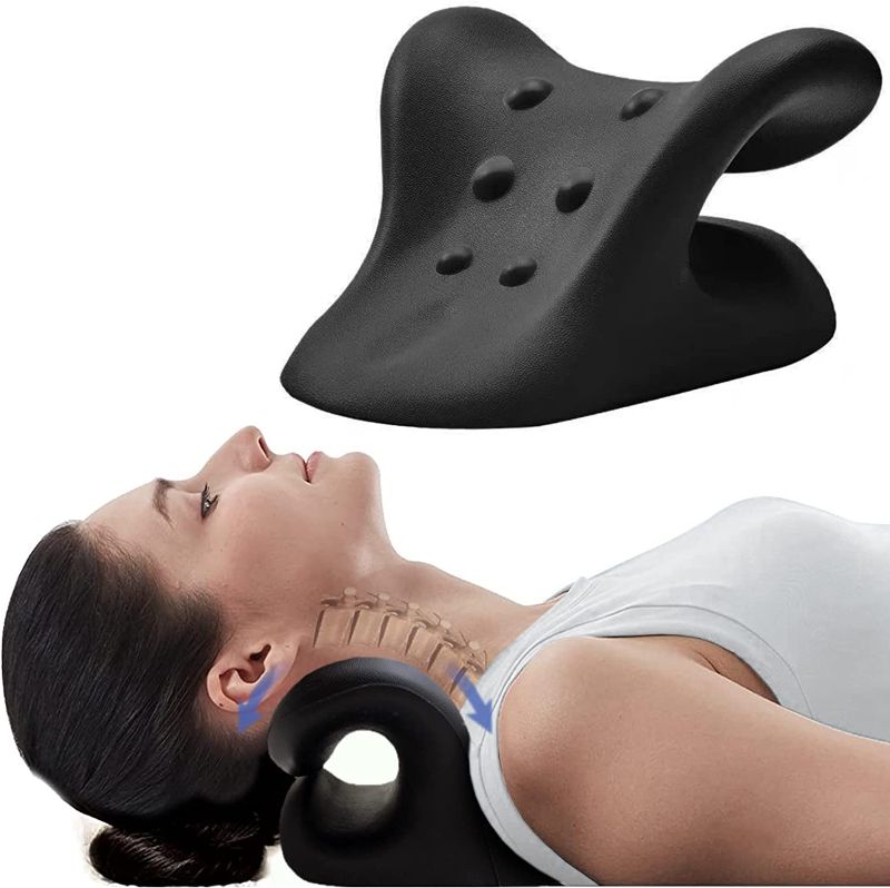 Photo 1 of  Neck Stretcher Cervical Traction Device, Neck and Shoulder Relaxer, Neck Curve Restorer, Cervical Spine Alignment, Neck Traction Muscle Tension Relief, Chiropractic Pillow
