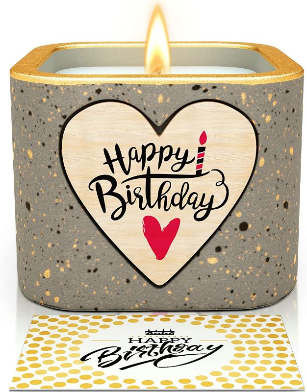 Photo 1 of  Birthday Gifts for Women, Happy Handmade Scented Candle  CANDLE DESIGN MAY DIFFER
