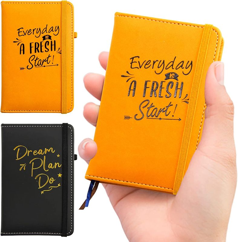 Photo 1 of  Pocket Notebooks Small 3.5" x 5.5" Inspirational Motivational Notebook Mini Journal Notepad 2 PCS 
