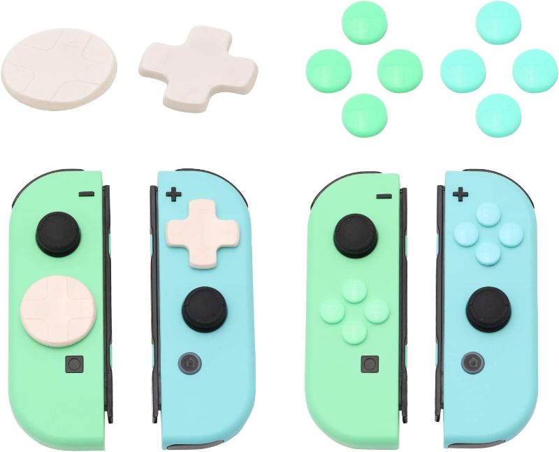 Photo 1 of Switch Button Cap Set, Switch Dpad and Switch Button Caps for Animal Crossing Switch Joy Con, Switch Animal Crossing Accessories
