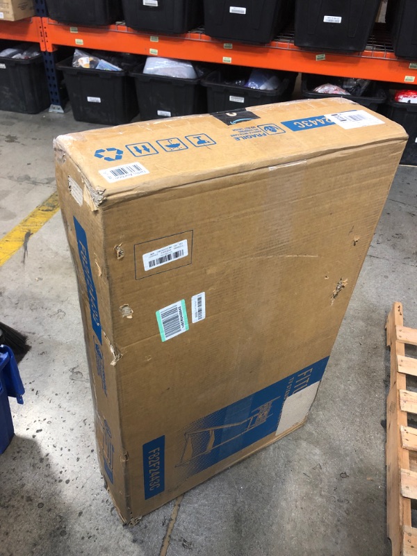 Photo 1 of FITUEYES Design Corner Floor TV Stand for 32 37 43 55 65 Inch TV, TV Cart Floor Stand with Mount for LCD/LED Flat Curved Screens, Modern TV Stand with Wooden Storage Shelves, Eiffel Series Camel