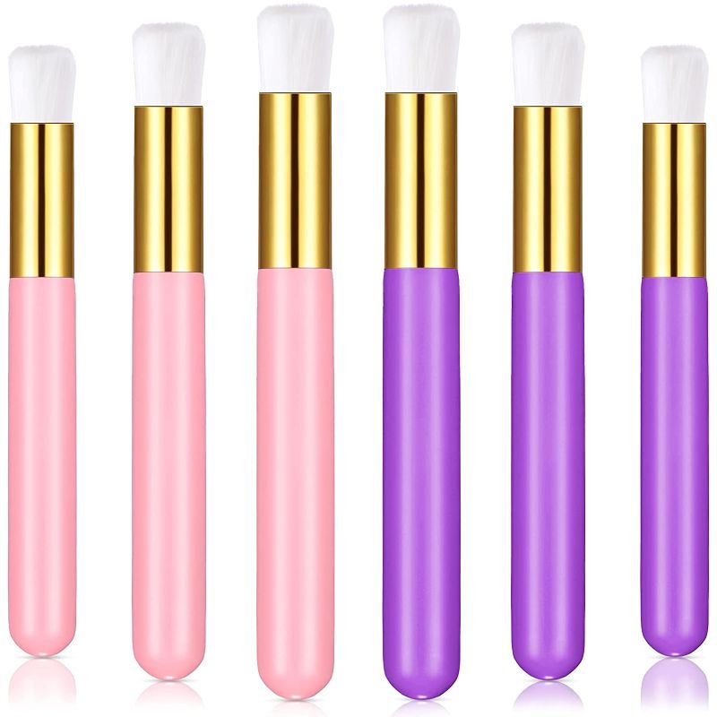 Photo 1 of 30 Pieces Lash Shampoo Brushes, Eyelash Extension Cleansing Brush Peel Off Blackhead Remover Tool Nose Pore Deep Cleaning Brush Cosmetic Lash Cleanser Brush Facial Cleansing Brushes (Purple, Pink)
