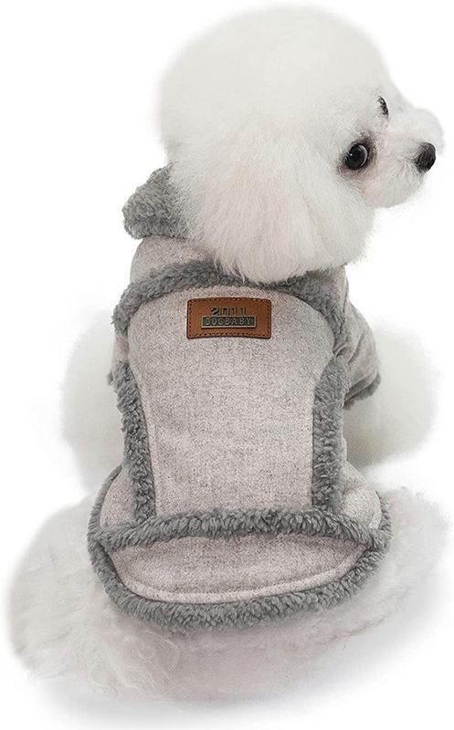 Photo 1 of  Dog Winter Coat with Fur Collar and Fleece Lining Warm Jacket Coat  (Light Brown, Small)
