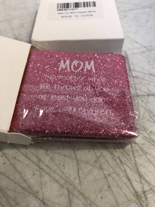 Photo 1 of 2CT Mothers Day Mom Gifts Mirror, Compact Makeup Mirror Unique Gift for Mothers Day, Pink Glitter PU 1X/2X Magnification, Ultra Portable Pocket for Purses?Pink Square?