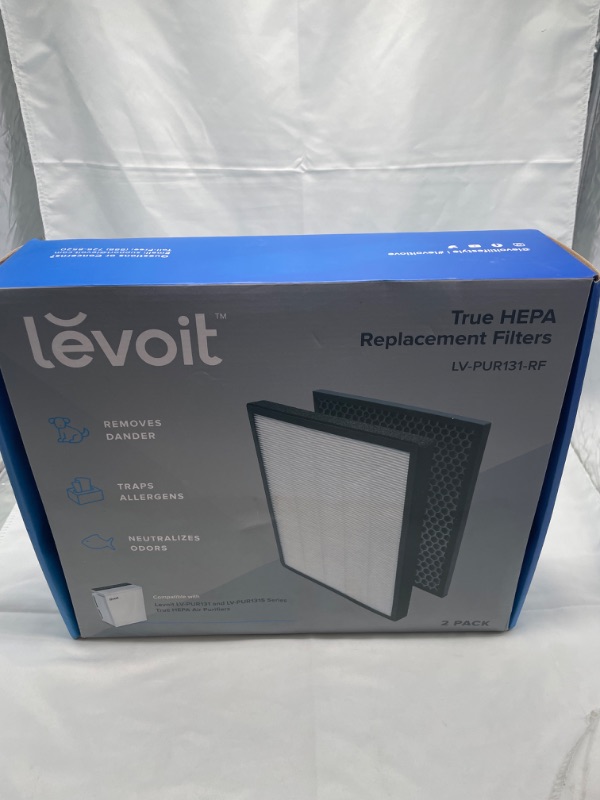 Photo 2 of LEVOIT LV-PUR131 Air Purifier Replacement Filter, True HEPA & Activated Carbon Filters Set, LV-PUR131-RF, 2 Pack