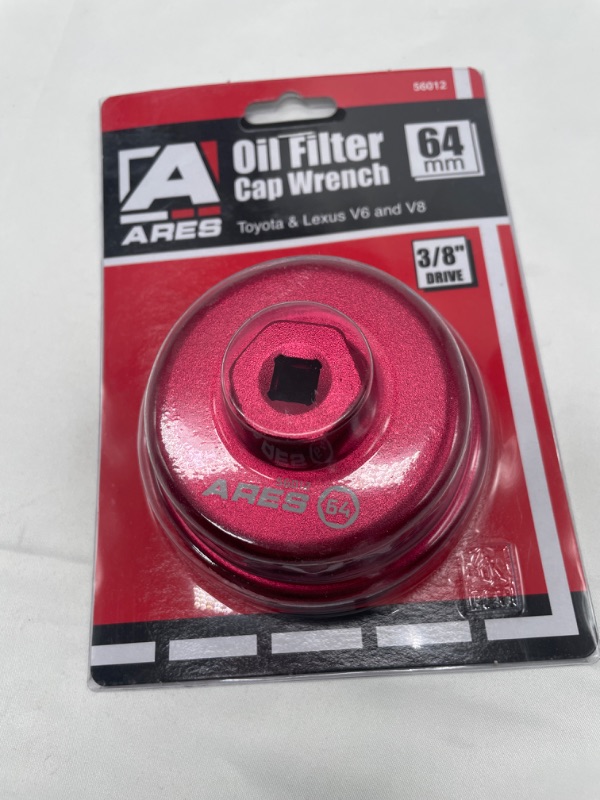 Photo 3 of ARES 56012-64mm Oil Filter Wrench for Toyota, Lexus, and Scion 2.0 to 5.7 Liter Engines - 3/8-Inch Drive - Easily Remove Oil Filters
