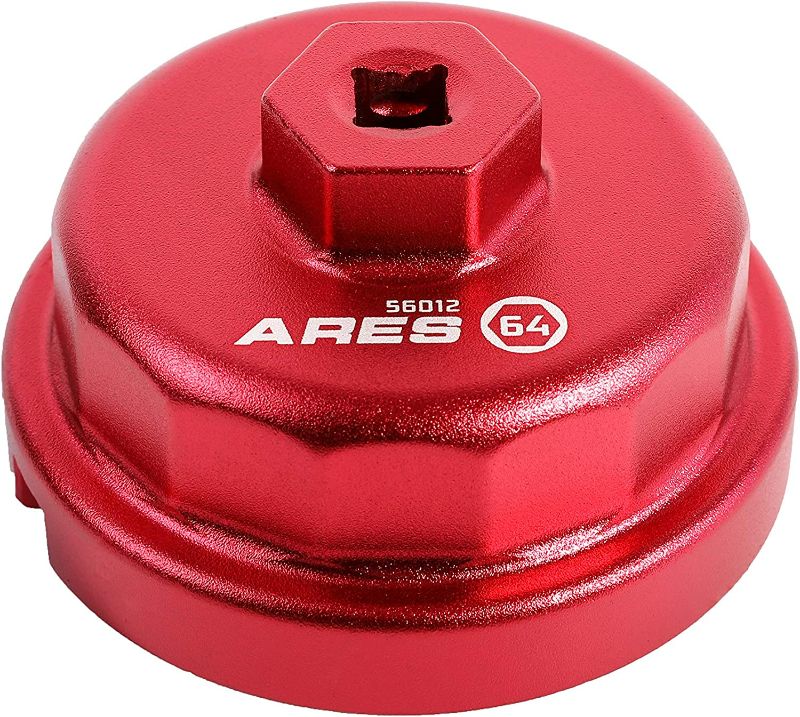 Photo 1 of ARES 56012-64mm Oil Filter Wrench for Toyota, Lexus, and Scion 2.0 to 5.7 Liter Engines - 3/8-Inch Drive - Easily Remove Oil Filters