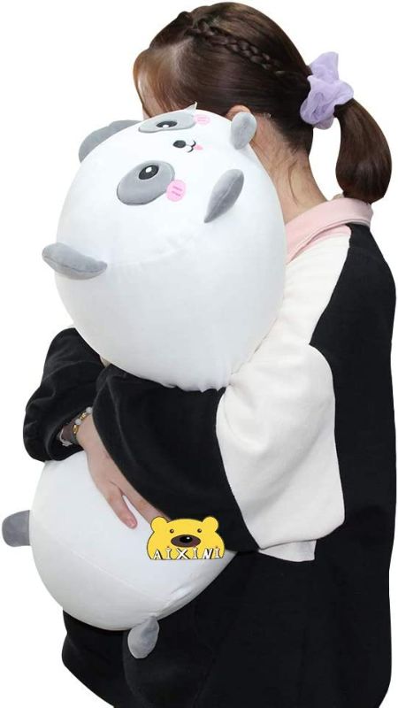 Photo 2 of AIXINI 23.6 inch Cute Panda Plush Stuffed Animal Cylindrical Body Pillow,Super Soft Cartoon Hugging Toy Gifts for Bedding, Kids Sleeping Kawaii Pillow