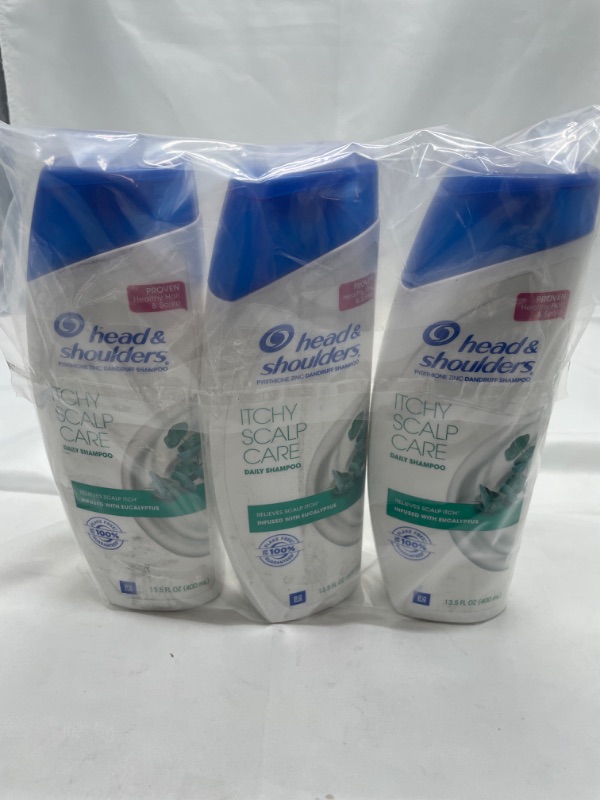 Photo 2 of 3 PACK Head and Shoulders Itchy Scalp Care Daily-Use Anti-Dandruff Paraben Free Shampoo, 13.5 fl oz