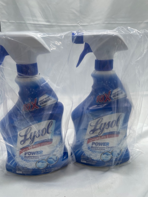 Photo 2 of  2 pack Lysol Bathroom Cleaner Spray, Island Breeze, 32 Fl Oz