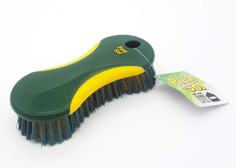 Photo 1 of 2 pack Pine-Sol Heavy Duty Scrub Brush – Multipurpose Cleaning Tool for Floors, Tubs, Sinks | Soft Comfort Grip with Flexible Stiff Bristles, Yellow, Green