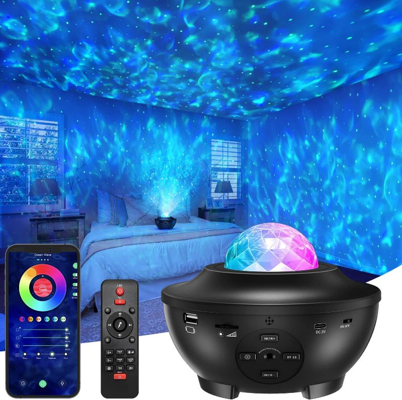 Photo 1 of Star Projector Galaxy Night Light Projector, with Remote Control&Music Speaker, Voice Control&Timer, Starry Light Projector for Baby Kids Adults Bedroom/Decoration/Birthday/Party
