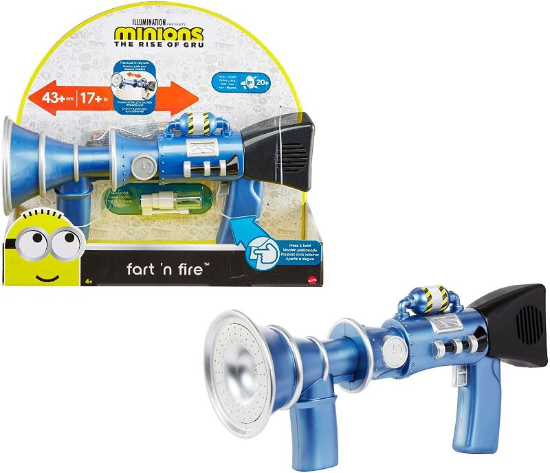 Photo 1 of Minions: Fart 'n Fire Super-Size Blaster with 20 Plus Fart Sounds and Realistic Far Mist, Makes a Great Gift for Kids Ages 4 Years and Older
