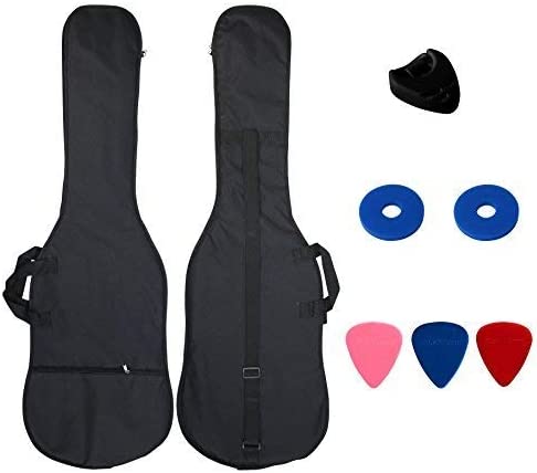 Photo 1 of YMC 46-Inch Waterproof Dual Adjustable Shoulder Strap Electric Bass Guitar Gig Bag 5mm Padding Backpack with Accessories(Picks, Pick holder, Strap Lock) -For 43" &46" Full Size Bass Guitar
