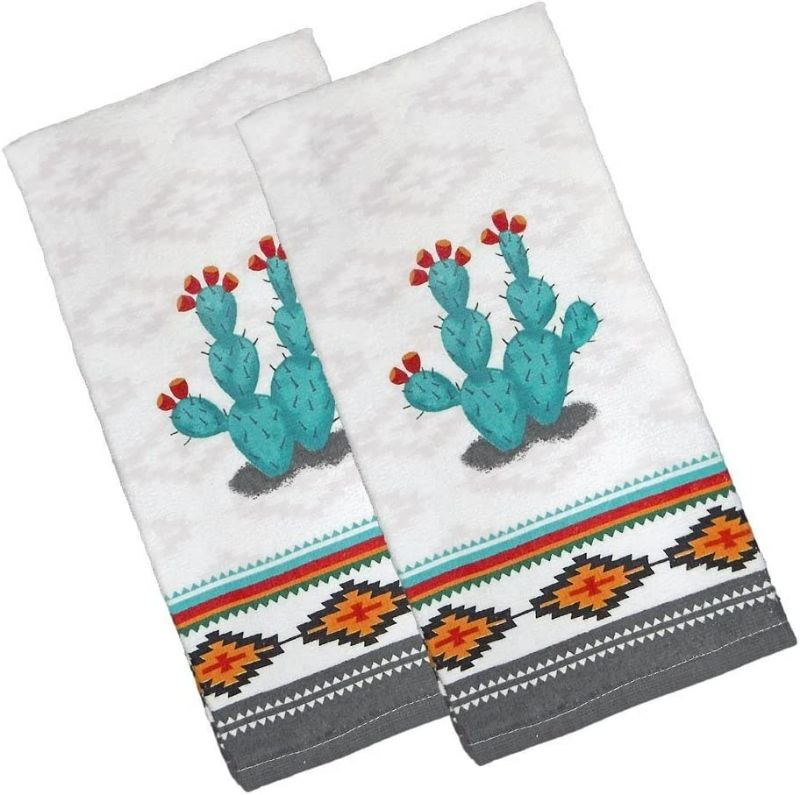 Photo 1 of Kay Dee Designs Southwest Craze Cactus Print Terry Dish Towel Set of 2
