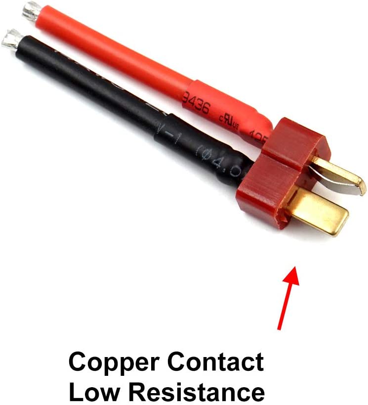 Photo 2 of 5 Pairs T Plug Connector Female and Male Deans with 14AWG Silicon Wire for RC Lipo Battery Cable Drone
