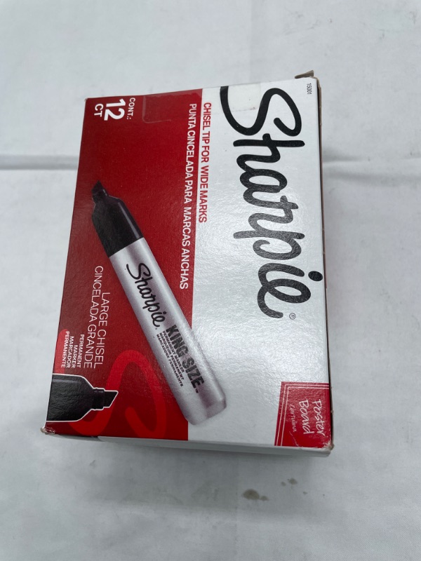 Photo 2 of Sharpie King Size Permanent Marker, Black (12-Pack)