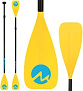 Photo 1 of MoiShow SUP Paddle - Adjustable 3 Pieces Stand Up Paddle Board Paddle with Unique Lock Design Floating Alloy Shaft Paddleboard Paddle 1 Paddle