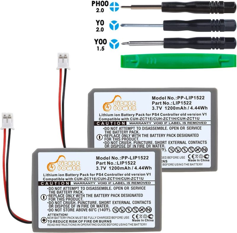 Photo 1 of LIP1522 PS4 Battery Replacement for Playstation 4 PS4 Dualshock 4 CUH-ZCT1E CUH-ZCT1H CUH-ZCT1U Wireless Controller(Big Plug)