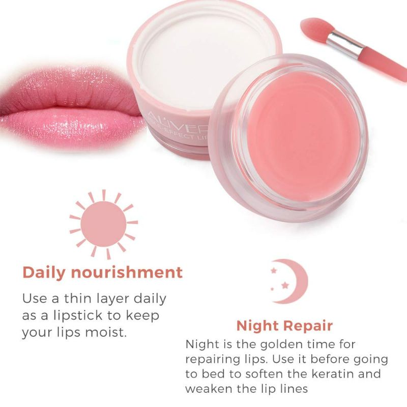 Photo 2 of (PEACH) Lip Sleeping Mask, with Lip Scrubs Exfoliator & Moisturizer, Double Effect Lip Mask Overnight for Dry, Lip Masks Treatment Care, Cracked Lips, Peeling Lip Primer, Lip Repair Balm 