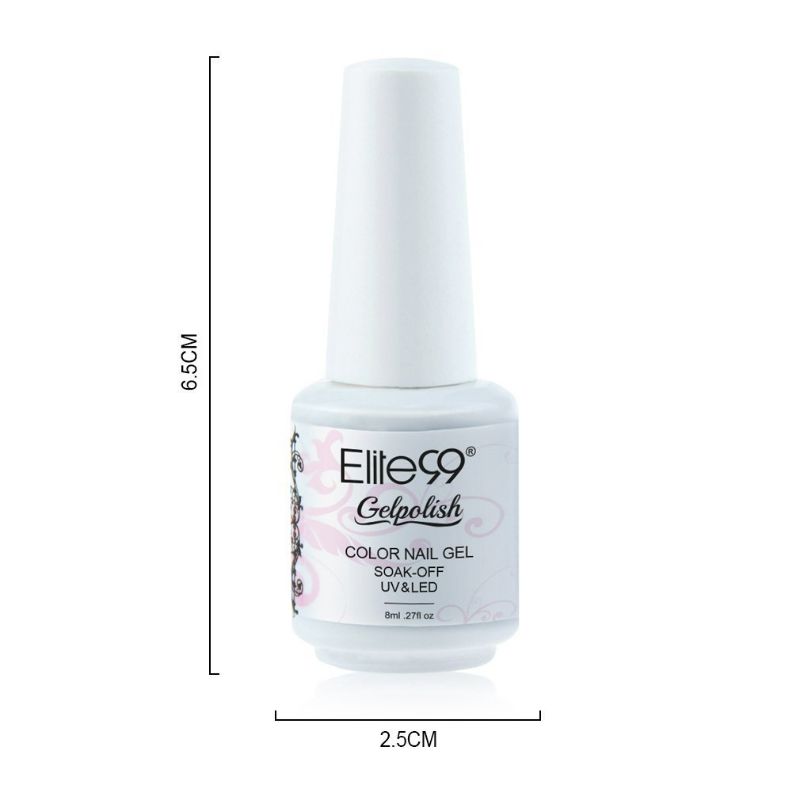 Photo 1 of (2COUNT) WHITE Elite99 Gel Polish Soak Off Gel Nail Polish UV LED Nail Art 8ml