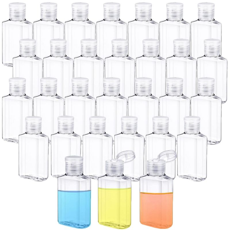 Photo 1 of 35 Pack 2 Oz Clear Plastic Refillable Flip-Top Bottles,Mini Travel Bottles,Reusable Small Containers with Lids for Outdoor,Camping and BusinessTrip