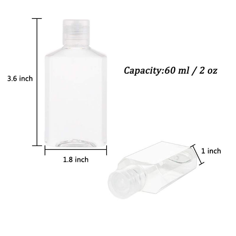 Photo 2 of 35 Pack 2 Oz Clear Plastic Refillable Flip-Top Bottles,Mini Travel Bottles,Reusable Small Containers with Lids for Outdoor,Camping and BusinessTrip