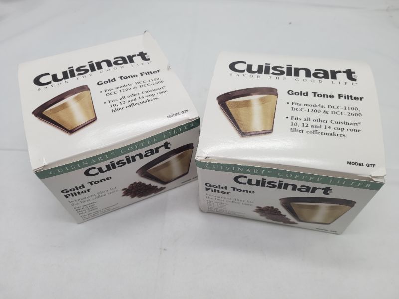 Photo 2 of (2 count) Cuisinart GTF Gold Tone Coffee Filter, 10-12 Cup Cone, Burr Mill