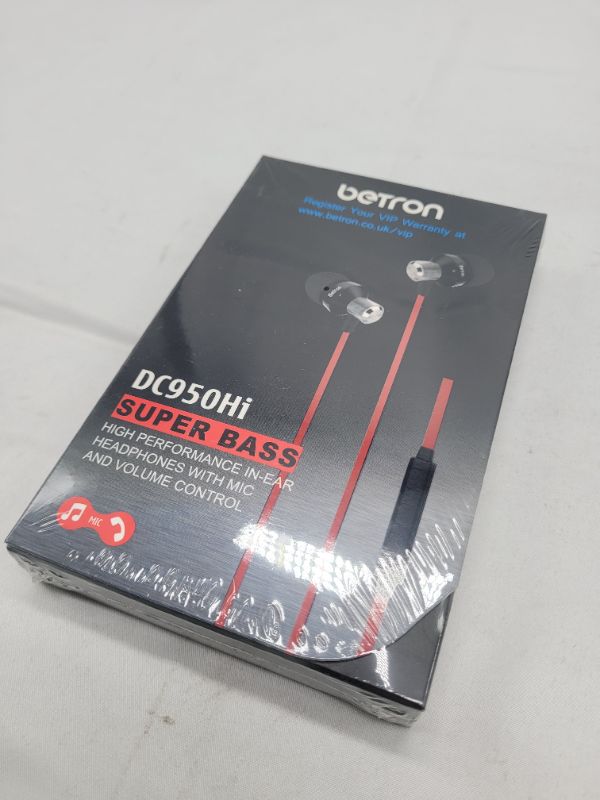 Photo 3 of Betron DC950 in Ear Headphones Wired Earphones Noise Isolating Earbuds with Microphone Volume Control Tangle Free Cable HD Bass Lightweight Case Ear Bud Tips 3.5 mm Jack Plug, Black