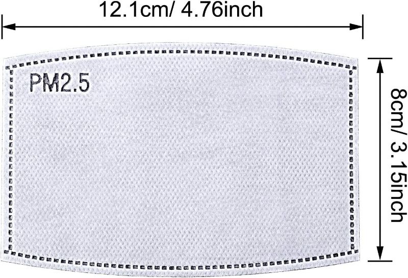 Photo 2 of (2packs) PM 2.5 Activated Carbon Filter Insert,(10 count) Replaceable Anti Haze Filter Paper
