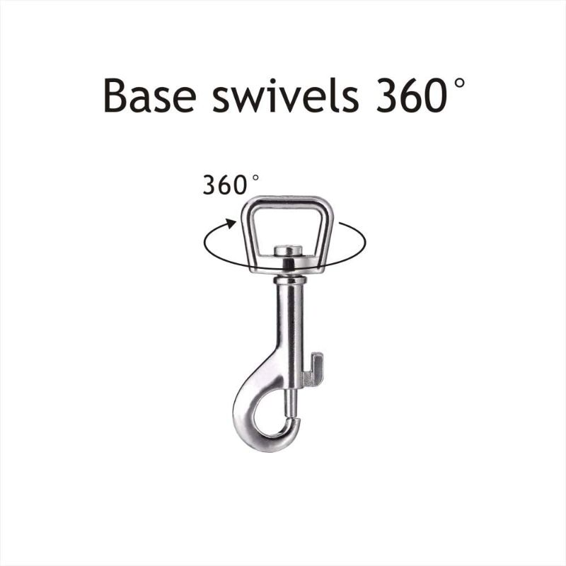 Photo 2 of (3PACKS- 15COUNT TOTAL)Swivel Snap Hooks, Lucky Goddness 5pcs Metal Heavy Duty Square Eye Clasp Buckle Trigger Clip Multipurpose- Best for Spring Pet Buckle, Key Chain for Linking Dog Leash Collar, Handmade Crafts Project
