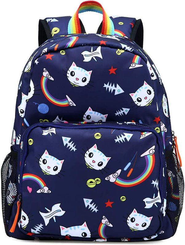 Photo 1 of  Kemy's Toddler Backpack for Girls Boys, Water Resistant Preschool Kids Backpacks, Cute Lightweight Girls Backpack?Blue Cat?