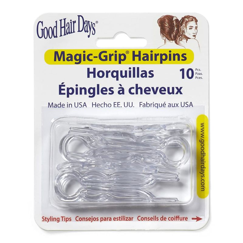 Photo 1 of (3pack) Good Hair Days Magic-Grip Hairpins Crystal (10 Count)