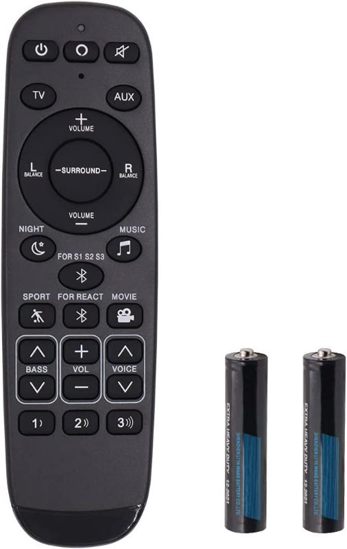 Photo 1 of Universal Remote Control with Battery Fit for Polk Audio Ultra-Slim TV Soundbar RE6214-1 RE62141 RTRE62141 Signa S1 Signa S2 Signa S3