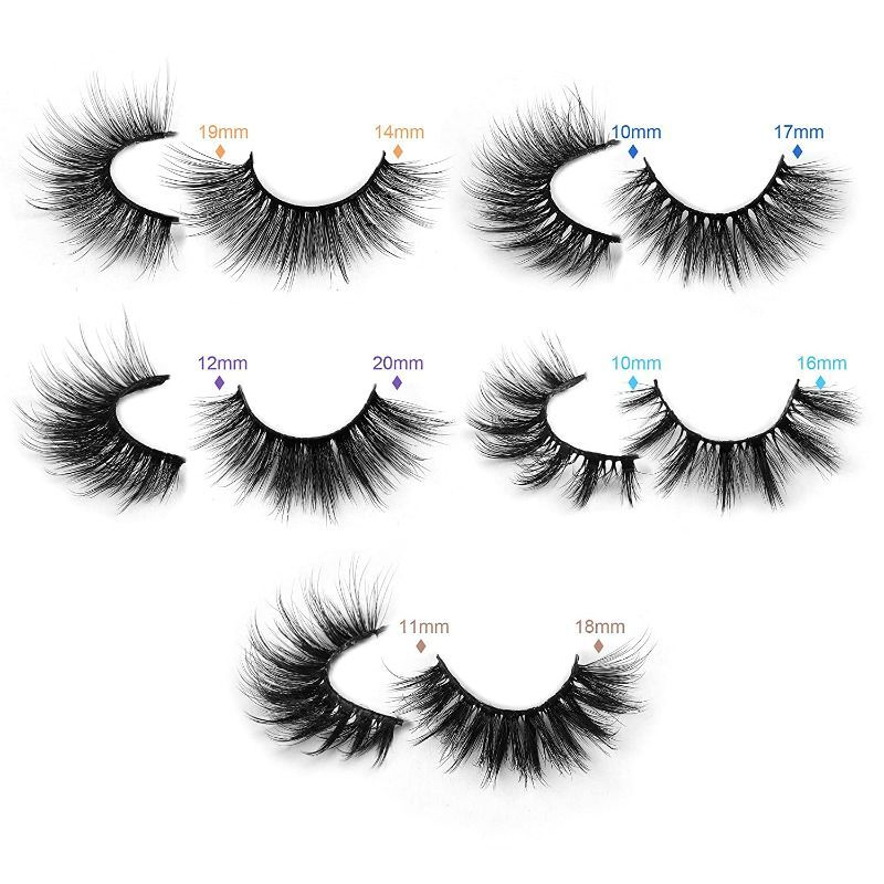 Photo 2 of 10 Pairs False Eyelashes 3D Faux Mink Lashes Natural Look Soft Handmade Lashes Pack Wholesale Multipack (16mm-21mm)