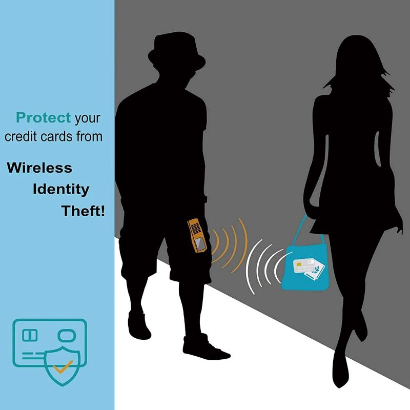 Photo 3 of RFID Blocking Wallet Case for Women or Men, Theft Proof Credit Card Holder, Slim Design Fits in Front Pocket cloverleaf