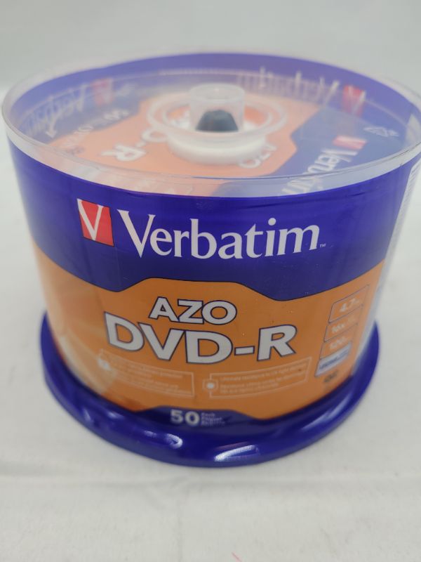 Photo 3 of Verbatim Life Series 4.7GB 16X DVD-R 50 Packs Spindle Media Model