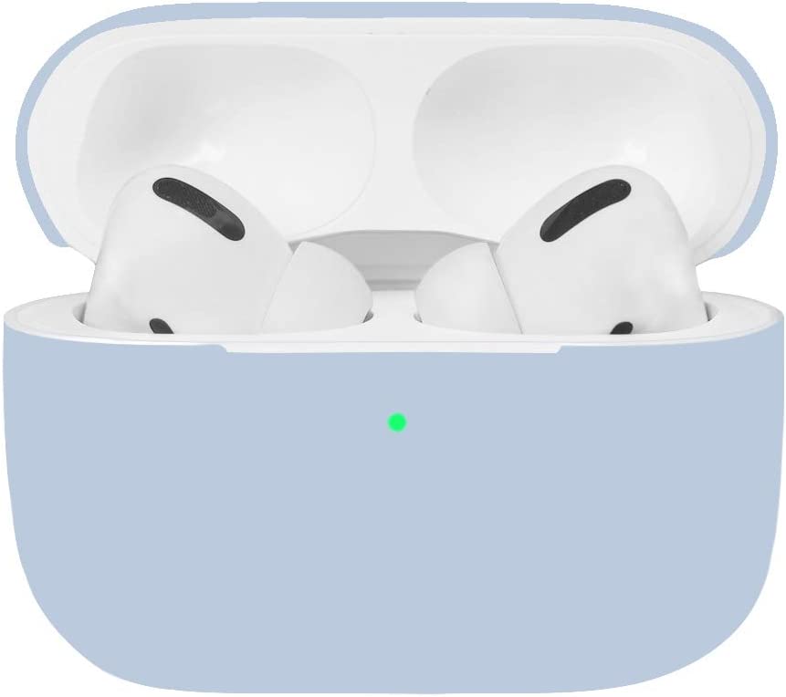 Photo 1 of CEEPUY Case for Airpods Pro, 2 Pack Protective Soft Silicone Earbuds Cover Headphones Accessories Compatible for Apple Airpod Pro 2019[Front LED Visible],Baby Blue/Yellow