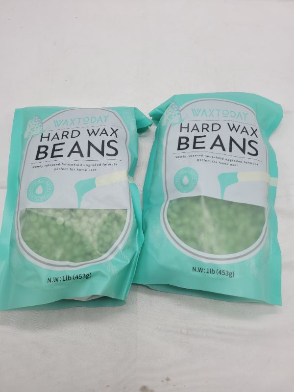 Photo 3 of (2pack) Hard Wax Beads - WAXTODAY Hair Removal Hard Wax Beans for Sensitive Skin with Tea Tree Formula(15.8 oz ) - Brazilian Waxing for Full Body, Face, Legs, Eyebrows. Perfect Refill for Any Wax Warmer