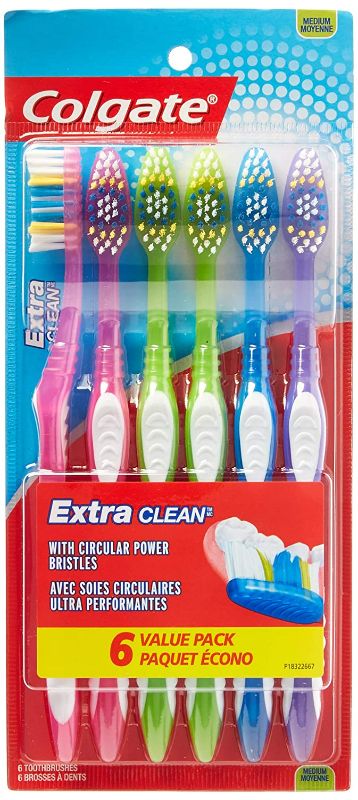 Photo 1 of (Pack of 3) Colgate Extra Clean Full Head, Medium Toothbrush, 6 Count